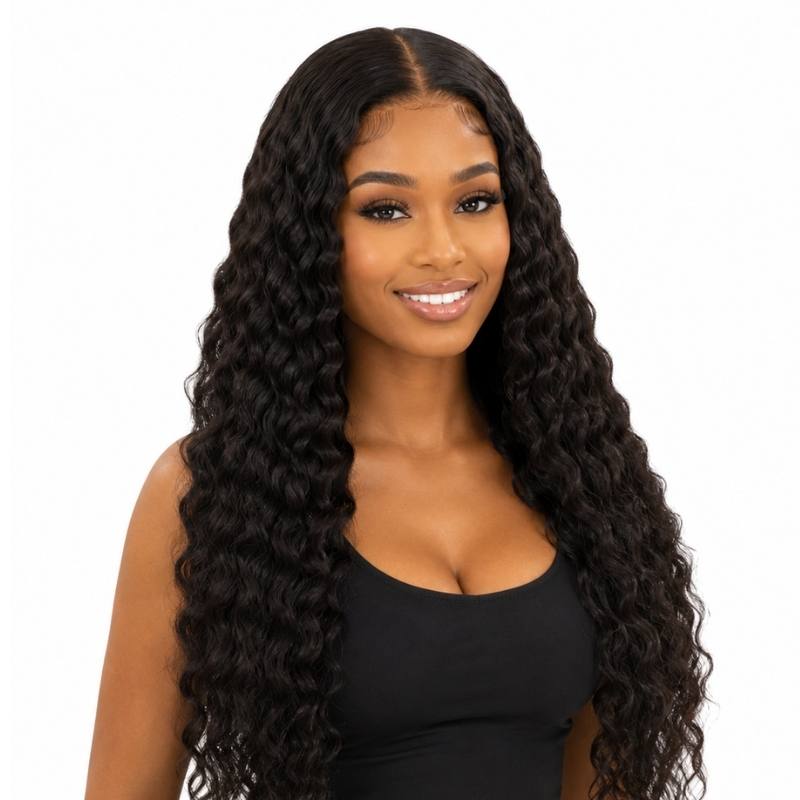 Glueless 2x6 HD Lace Wig: Deep Wave