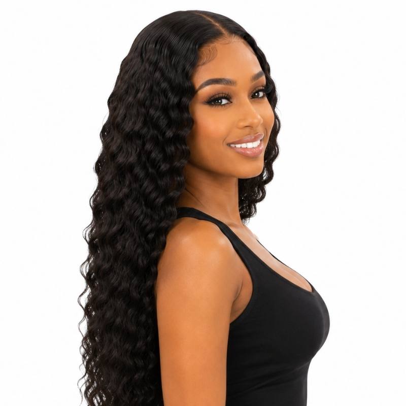 Glueless 2x6 HD Lace Wig: Deep Wave
